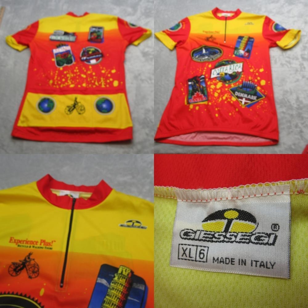 Giessegi Cycling Jersey Mens XL Red Experience‎ Plus 1/4 Zip Short Sleeve Italy